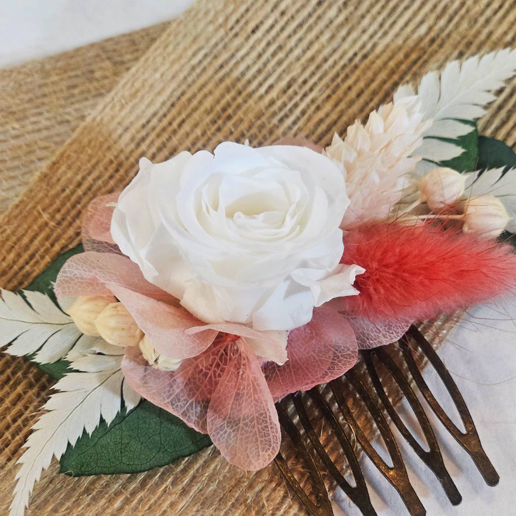 Peigne Rose éternelle