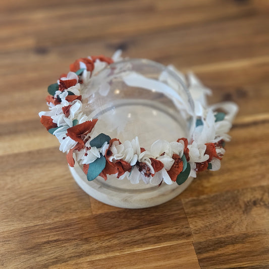 Couronne a cheveux en hortensia stabilisée