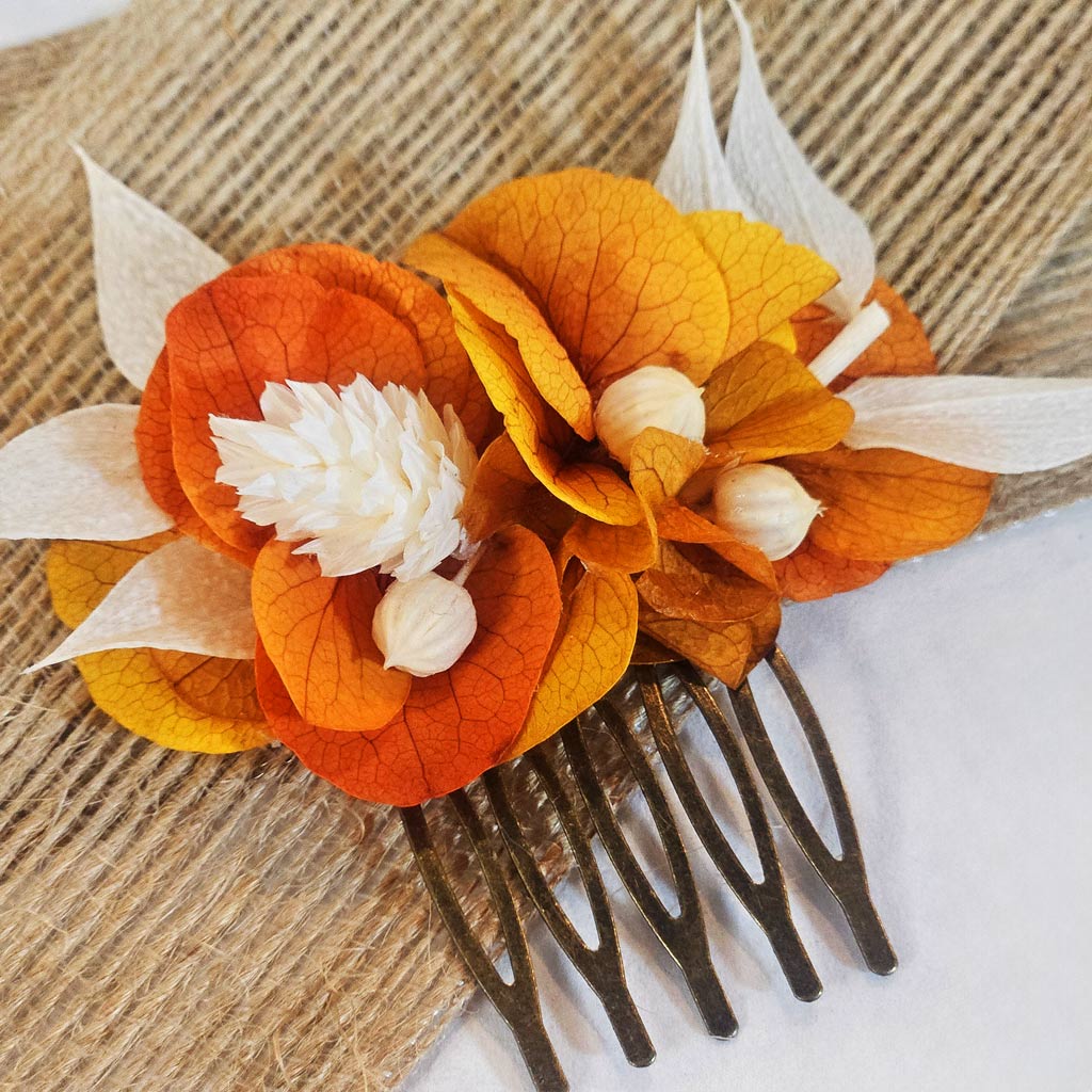 Peigne Hortensia Orange